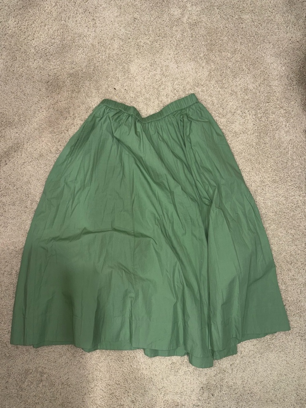 Free People Green A-Line Women's Skirt - Classic Full Skirt